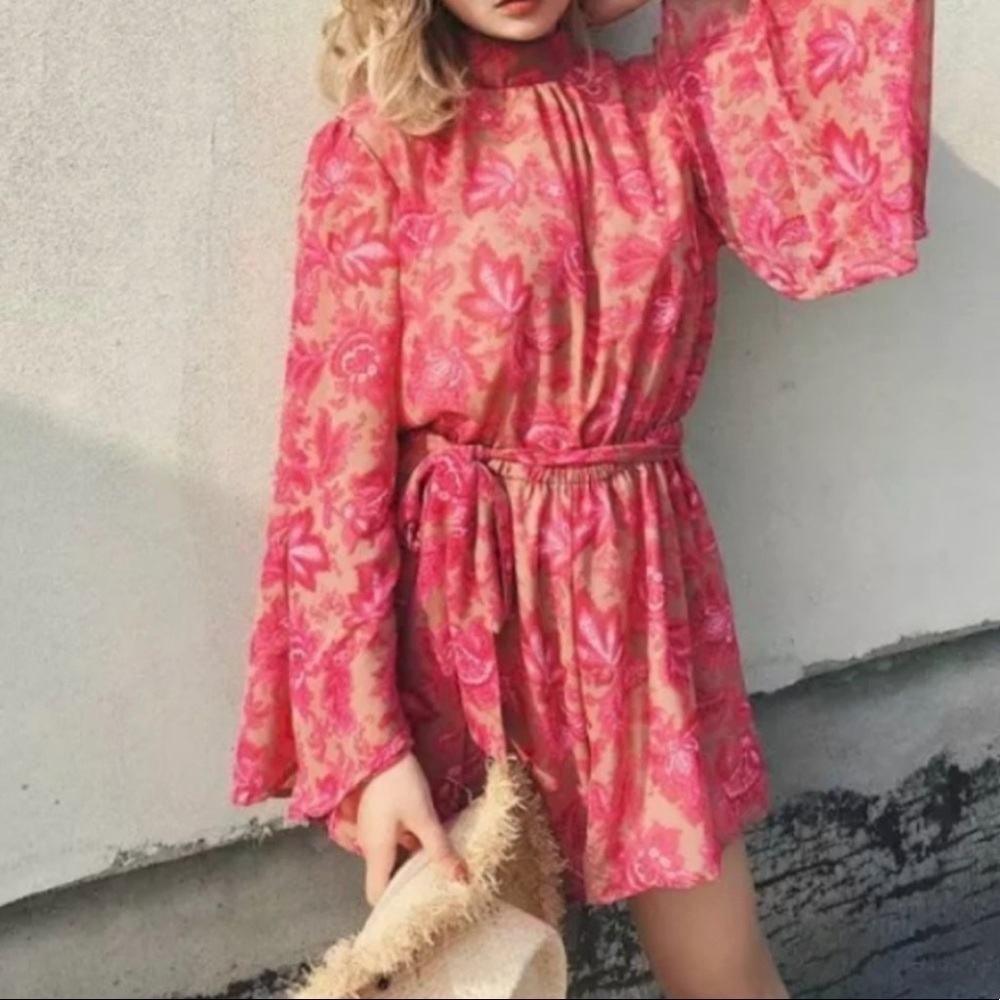 The GABRIELA Floral Chiffon Romper - Picture 4 of 8